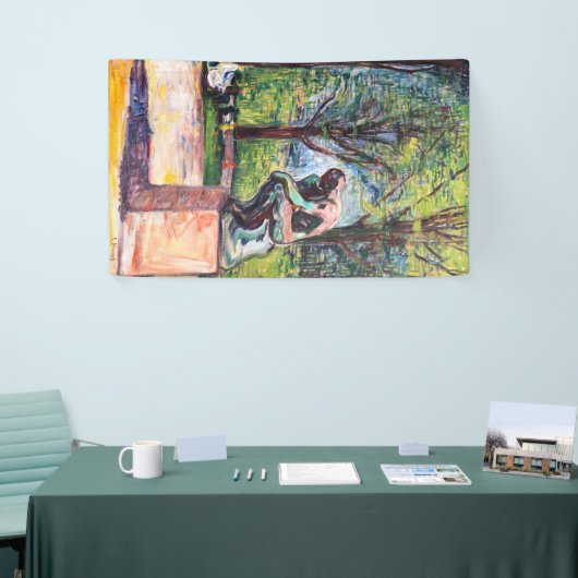 Edvard Munch - The Thinker by Rodin 横断幕 (トレードショー)