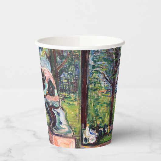 Edvard Munch - The Thinker by Rodin 紙コップ (左)