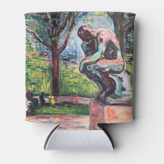 Edvard Munch - The Thinker by Rodin 缶クーラー (正面)