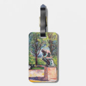 Edvard Munch - The Thinker by Rodin - QRコード ラゲッジタグ (裏面縦)