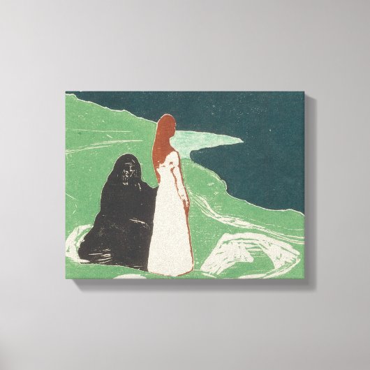 Edvard Munch - Two Women on the Shore キャンバスプリント (正面)