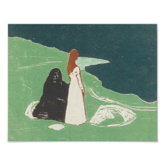 Edvard Munch - Two Women on the Shore フォトプリント (正面)