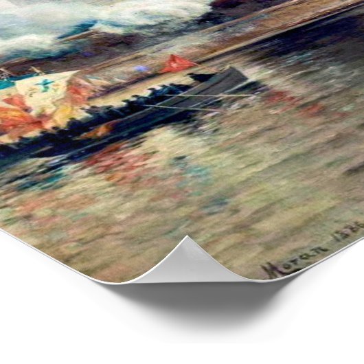 Edward Moran | Unveiling The Statue of Liberty ポスター (角)