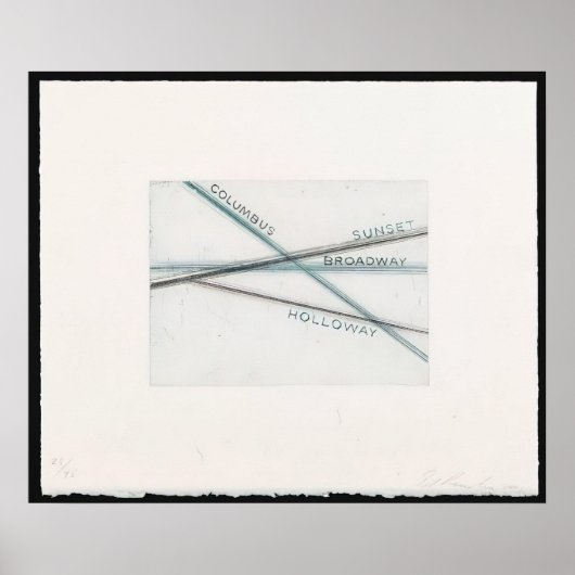 Edward Ruscha - Sunset (ロス・フランシスコ・サン・アングから) ポスター (正面)