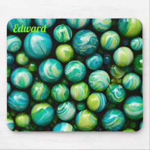 EDWARD to Zany Shades Green and Blue to Marbles マウスパッド