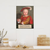 Edward VI - Hans Holbein Fine Art Poster ポスター (キッチン)