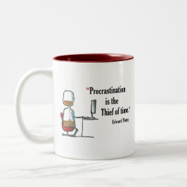 Edward Young著検査のやる気を起こさせるな引用文- ツートーンマグカップ