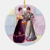 Edwardianのかわいらしいファッション セラミックオーナメント (裏面)