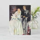 Edwardianのエレガントな結婚式 招待状 (スタンド正面)