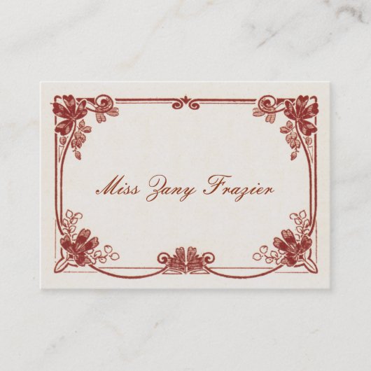 Edwardianのフランスのな社会的なテレホンカード コーリングカード (正面)