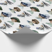 Edwardianの帽子のヴィンテージのファッションの女の子 ラッピングペーパー (角)