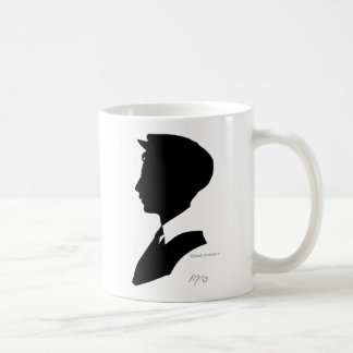 Edwardianの白黒ヴィンテージのシルエット コーヒーマグカップ