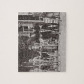 Edwardianの競輪選手のグループ、早い1900年代(b/w pH ジグソーパズル (縦)