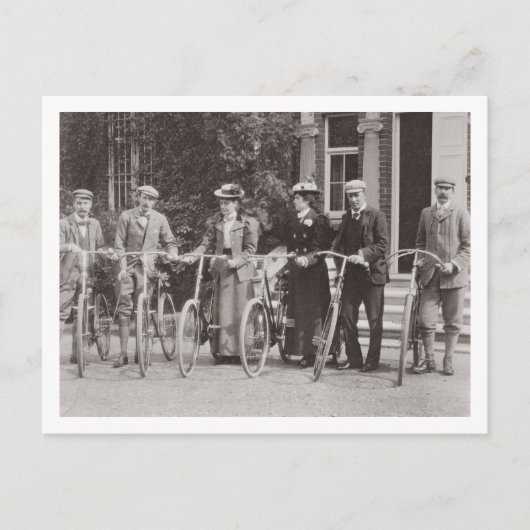 Edwardianの競輪選手のグループ、早い1900年代(b/w pH ポストカード (正面)