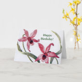 Edwardian Orchid Birthday Card カード (黄色い花)