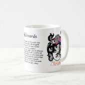 Edwardsの家紋のマグ コーヒーマグカップ (正面右)