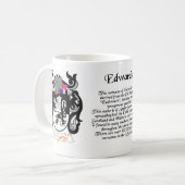 Edwardsの家紋のマグ コーヒーマグカップ (正面左)