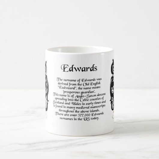 Edwardsの家紋のマグ コーヒーマグカップ (中央)