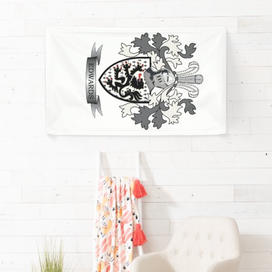 Edwardsの家紋の紋章付き外衣 横断幕 (インサイチュ)