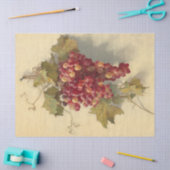 Edwin Deakinによる白壁に対するブドウ 薄葉紙 (クラフト)