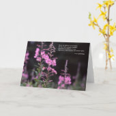 eeのcummingsの感動的な引用文- fireweedのイメージ カード (黄色い花)