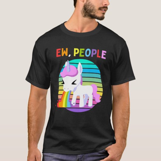 Eeピープルユニコーンサンセットレインボー Tシャツ (正面)