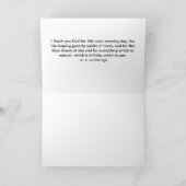 ee cummings祈りの言葉 – シダと石 サンキューカード (内部)