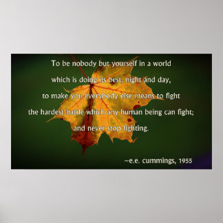 EE Cummings Poster ポスター