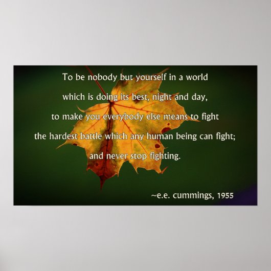 EE Cummings Poster ポスター (正面)