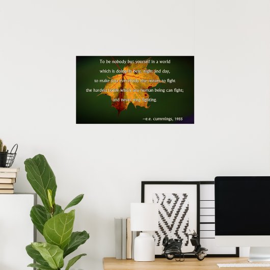 EE Cummings Poster ポスター (ホームオフィス)