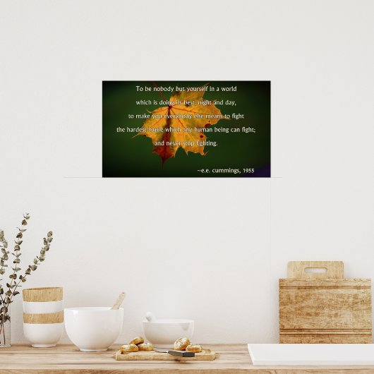 EE Cummings Poster ポスター (キッチン)