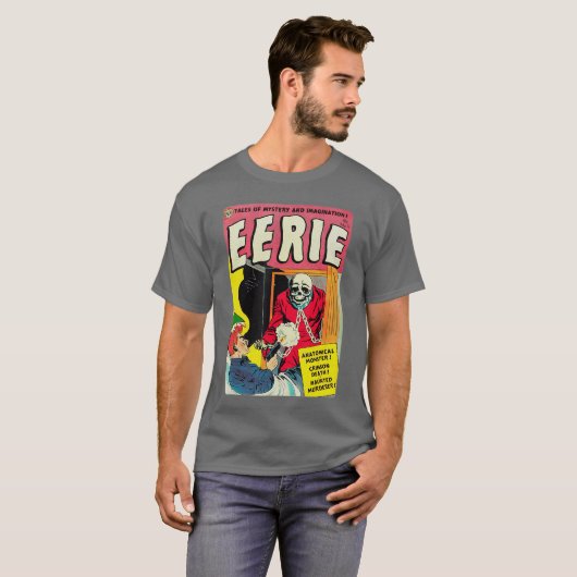 Eeerie Classic Monster Poster Horror Comic Book gi Tシャツ (正面フル)