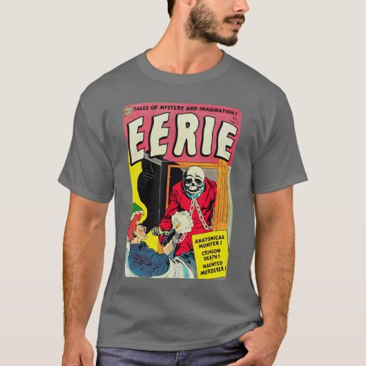 Eeerie Classic Monster Poster Horror Comic Book gi Tシャツ (正面)