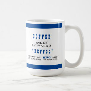 Eeffocおもしろいに逆綴りのコーヒおもしろいー コーヒーマグカップ