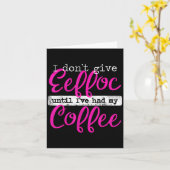 Eeffocコーヒーのスペルは後ろ向きにEeffo与えはない カード (黄色い花)