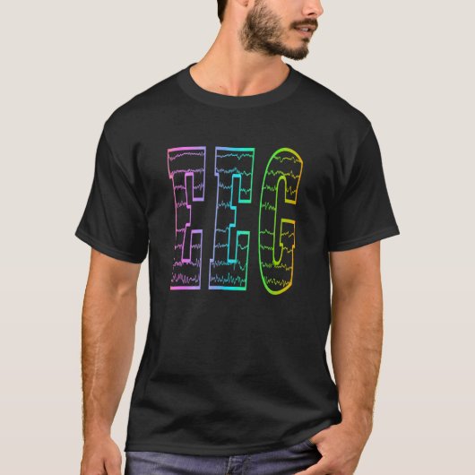 EEGカラフル神経診断技術EEG技術 Tシャツ (正面)