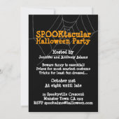 Eek! 大きい赤いくものハローウィンパーティの招待 招待状 (裏面)