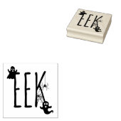 Eek Whimsical Spooky Ghost & Spider Halloween ラバースタンプ (押印)