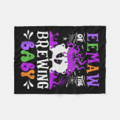 Eemaw Of The Brewing Baby Grandma To Be Halloween  フリースブランケット (正面(横))