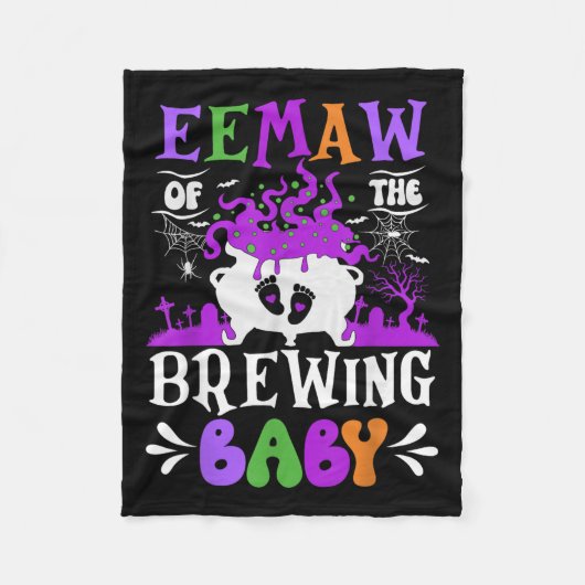 Eemaw Of The Brewing Baby Grandma To Be Halloween  フリースブランケット (正面)