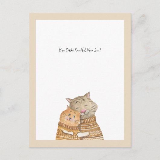 Een Knuffel Voor Jou! Kaart. ポストカード (正面)