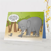 Een olifant is niet bang van muizen. カード (黄色い花)