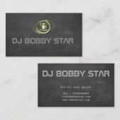 Een proffesioneel goud DJ pictogram visitekaartje 名刺 (正面/裏面)