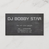 Een proffesioneel goud DJ pictogram visitekaartje 名刺 (裏面)