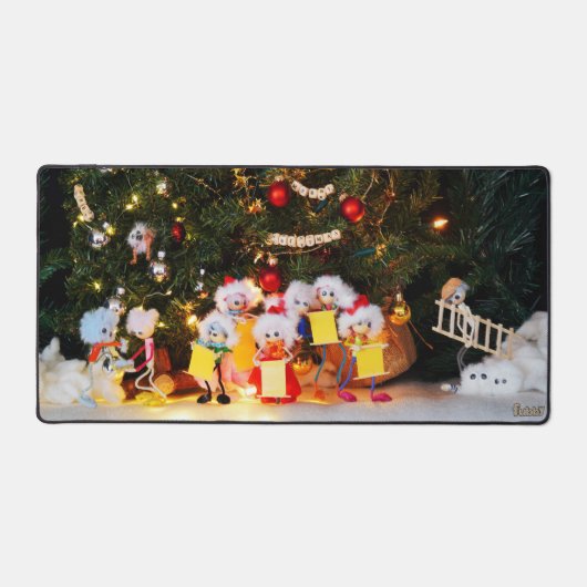 Een zoekplaatje met diverse Kerst optuig Fubby's. デスクマット (正面)