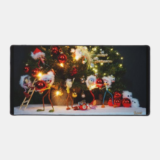 Een zoekplaatje met diverse Kerst optuig Fubby's. デスクマット (正面)