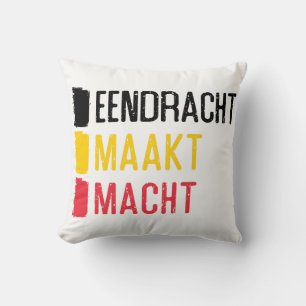 Eendracht Maakt Macht枕、ベルギーモットー クッション