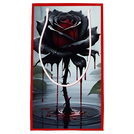 Eerie black rose red  スモールペーパーバッグ (正面)