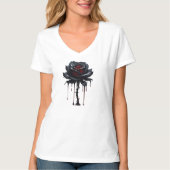 Eerie black rose white tシャツ (正面)