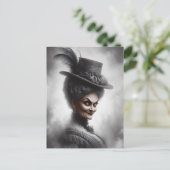 Eerie Victorian Era Portrait Art ポストカード (スタンド正面)